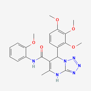 molecular formula C22H24N6O5 B11449550 N-(2-methoxyphenyl)-5-methyl-7-(2,3,4-trimethoxyphenyl)-4,7-dihydrotetrazolo[1,5-a]pyrimidine-6-carboxamide 