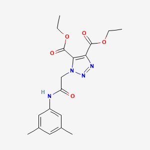 molecular formula C18H22N4O5 B11449602 diethyl 1-{2-[(3,5-dimethylphenyl)amino]-2-oxoethyl}-1H-1,2,3-triazole-4,5-dicarboxylate 