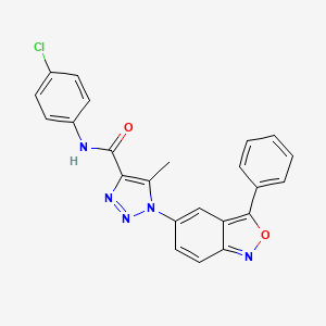 molecular formula C23H16ClN5O2 B11449605 N-(4-chlorophenyl)-5-methyl-1-(3-phenyl-2,1-benzoxazol-5-yl)-1H-1,2,3-triazole-4-carboxamide 