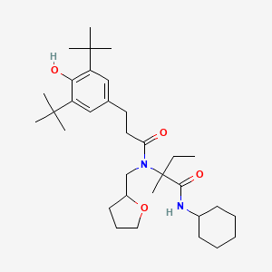 molecular formula C33H54N2O4 B11449637 N-cyclohexyl-N~2~-[3-(3,5-di-tert-butyl-4-hydroxyphenyl)propanoyl]-N~2~-(tetrahydrofuran-2-ylmethyl)isovalinamide 