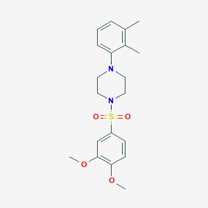 molecular formula C20H26N2O4S B11449802 Piperazine, 1-(3,4-dimethoxybenzenesulfonyl)-4-(2,3-dimethylphenyl)- 