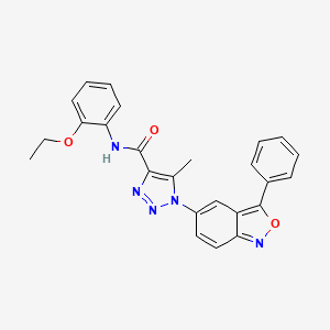 molecular formula C25H21N5O3 B11450158 N-(2-ethoxyphenyl)-5-methyl-1-(3-phenyl-2,1-benzoxazol-5-yl)-1H-1,2,3-triazole-4-carboxamide 