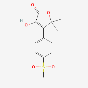 molecular formula C₁₃H₁₄O₅S B1145035 3-Hydroxy-5,5-dimethyl-4-[4-(methylsulfonyl)phenyl]-2(5H)-furanone CAS No. 189955-89-3