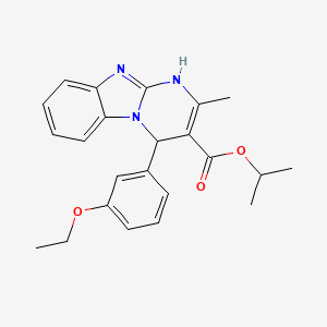 molecular formula C23H25N3O3 B11450384 Propan-2-yl 4-(3-ethoxyphenyl)-2-methyl-1,4-dihydropyrimido[1,2-a]benzimidazole-3-carboxylate 