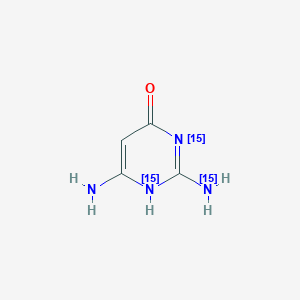 B114504 2,4-Diamino-6-hydroxypyrimidine-15N3 CAS No. 1638736-04-5