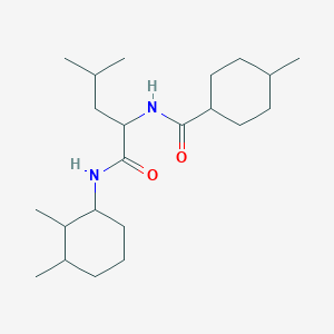 molecular formula C22H40N2O2 B11450906 N-(2,3-dimethylcyclohexyl)-N~2~-[(4-methylcyclohexyl)carbonyl]leucinamide 