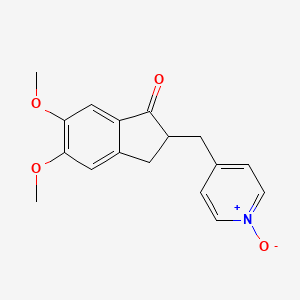 4-[(5,6-dimethoxy-1-indanon-2-yl)methyl]pyridine N-oxide