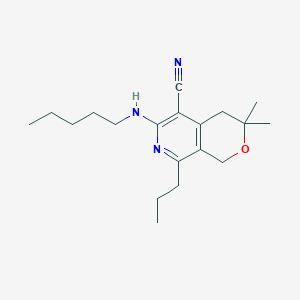 molecular formula C19H29N3O B11451043 3,3-dimethyl-6-(pentylamino)-8-propyl-3,4-dihydro-1H-pyrano[3,4-c]pyridine-5-carbonitrile 