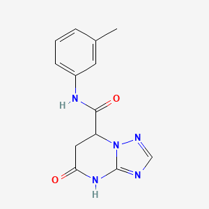 molecular formula C13H13N5O2 B11451100 N-(3-methylphenyl)-5-oxo-4,5,6,7-tetrahydro[1,2,4]triazolo[1,5-a]pyrimidine-7-carboxamide 