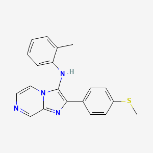 molecular formula C20H18N4S B11451122 N-(2-methylphenyl)-2-[4-(methylsulfanyl)phenyl]imidazo[1,2-a]pyrazin-3-amine 