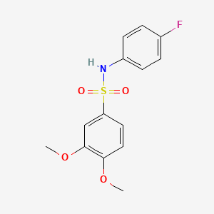 molecular formula C14H14FNO4S B11451195 N-(4-fluorophenyl)-3,4-dimethoxybenzenesulfonamide 