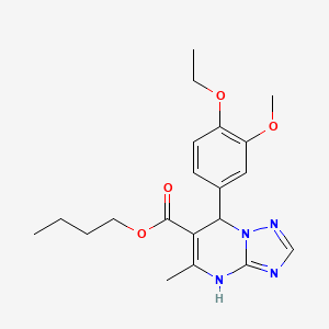 molecular formula C20H26N4O4 B11451239 Butyl 7-(4-ethoxy-3-methoxyphenyl)-5-methyl-4,7-dihydro[1,2,4]triazolo[1,5-a]pyrimidine-6-carboxylate 