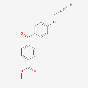 molecular formula C₁₈H₁₄O₄ B1145152 Methyl 4-(4-(prop-2-yn-1-yloxy)benzoyl)benzoate CAS No. 1277177-84-0