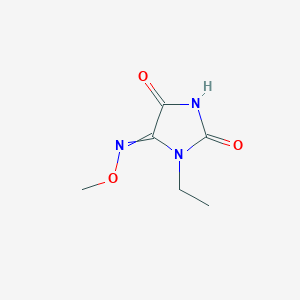 molecular formula C6H9N3O3 B1145158 1-Ethyl-5-methoxyiminoimidazolidine-2,4-dione CAS No. 71342-67-1
