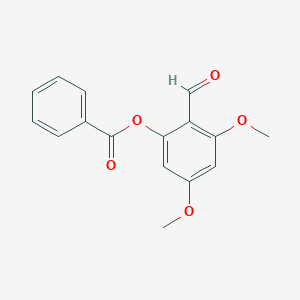molecular formula C₁₆H₁₄O₅ B1145169 2-(Benzoyloxy)-4,6-dimethoxybenzaldehyde CAS No. 856076-63-6