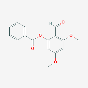 molecular formula C₁₆H₁₄O₅ B1145169 2-Formyl-3,5-dimethoxyphenyl benzoate CAS No. 856076-63-6