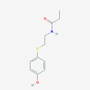 molecular formula C11H15NO2S B114517 N-[2-(4-Hydroxyphenylsulfanyl)ethyl]propionamide CAS No. 155196-03-5