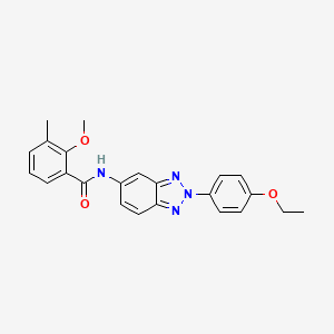 molecular formula C23H22N4O3 B11451711 N-[2-(4-ethoxyphenyl)-2H-1,2,3-benzotriazol-5-yl]-2-methoxy-3-methylbenzamide 