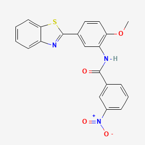 molecular formula C21H15N3O4S B11451724 N-[5-(1,3-benzothiazol-2-yl)-2-methoxyphenyl]-3-nitrobenzamide 