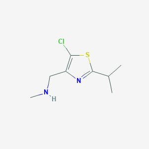 molecular formula C₈H₁₃ClN₂S B1145196 {[5-Chloro-2-(propan-2-yl)-1,3-thiazol-4-yl]methyl}(methyl)amine CAS No. 1782767-41-2
