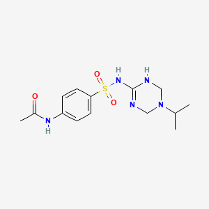 molecular formula C14H21N5O3S B11451983 N-(4-{[(5-isopropyl-1,4,5,6-tetrahydro-1,3,5-triazin-2-yl)amino]sulfonyl}phenyl)acetamide 
