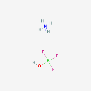 molecular formula BF3H5NO B1145200 Ammonium trifluorohydroxyborate(1-) CAS No. 15283-48-4
