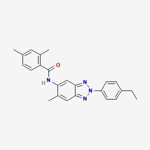 molecular formula C24H24N4O B11452048 N-[2-(4-ethylphenyl)-6-methyl-2H-benzotriazol-5-yl]-2,4-dimethylbenzamide 