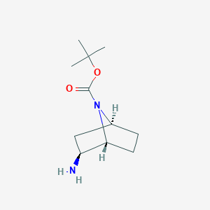 molecular formula C₁₁H₂₀N₂O₂ B1145208 (1r,2s,4s)-Rel-2-amino-7-boc-7-azabicyclo[2.2.1]heptane CAS No. 500556-93-4