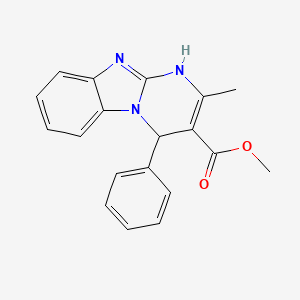 molecular formula C19H17N3O2 B11452202 Methyl 2-methyl-4-phenyl-1,4-dihydropyrimido[1,2-a]benzimidazole-3-carboxylate 