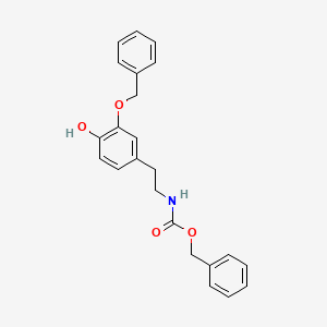 molecular formula C₂₃H₂₃NO₄ B1145251 Benzyl (3-(benzyloxy)-4-hydroxyphenethyl)carbamate CAS No. 106176-01-6