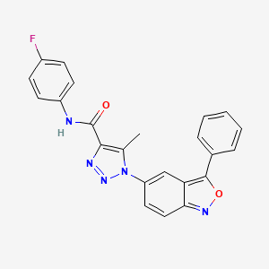 molecular formula C23H16FN5O2 B11452595 N-(4-fluorophenyl)-5-methyl-1-(3-phenyl-2,1-benzoxazol-5-yl)-1H-1,2,3-triazole-4-carboxamide 