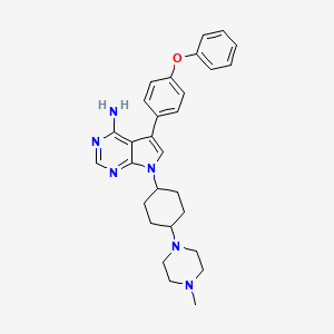 molecular formula C₂₉H₃₄N₆O·3HCl B1145261 7-[反式-4-(4-甲基哌嗪-1-基)环己基]-5-(4-苯氧基苯基)-7H-吡咯并[2,3-D]嘧啶-4-胺 CAS No. 479501-40-1