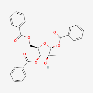 molecular formula C27H24O8 B1145265 2-C-Methyl-1,3,5-tri-O-benzoyl-alpha-D-ribofuranoside CAS No. 16434-48-3