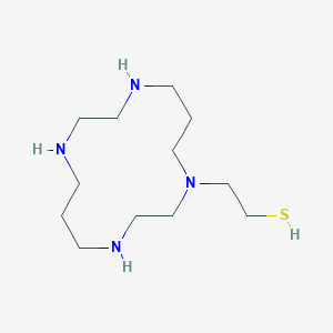 molecular formula C₁₀H₂₄N₄S B1145267 2-(1,4,8,11-Tetraazacyclotetradecan-1-yl)ethane-1-thiol CAS No. 439791-70-5