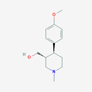 molecular formula C₁₄H₂₁NO₂ B1145280 (trans-4-(4-Methoxyphenyl)-1-methylpiperidin-3-yl)methanol CAS No. 127017-78-1