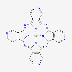 molecular formula C28H12CuN12 B1145290 Copper(II) 4,4',4'',4'''-tetraaza-29H,31H-phthalocyanine CAS No. 15275-52-2