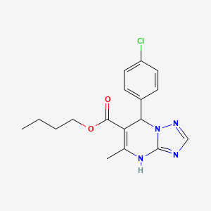 molecular formula C17H19ClN4O2 B11452951 Butyl 7-(4-chlorophenyl)-5-methyl-4,7-dihydro[1,2,4]triazolo[1,5-a]pyrimidine-6-carboxylate 