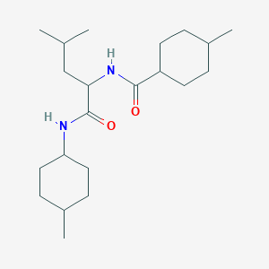 molecular formula C21H38N2O2 B11453000 N-(4-methylcyclohexyl)-N~2~-[(4-methylcyclohexyl)carbonyl]leucinamide 