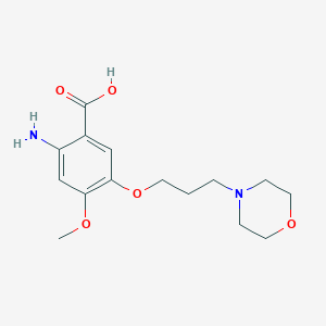 molecular formula C₁₅H₂₂N₂O₅ B1145332 2-Amino-4-methoxy-5-[3-(4-morpholinyl)propoxy]benzoicAcid CAS No. 1640351-46-7