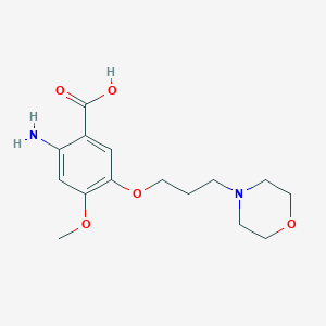 molecular formula C₁₅H₂₂N₂O₅ B1145332 2-Amino-4-methoxy-5-(3-morpholinopropoxy)benzoic acid CAS No. 1640351-46-7