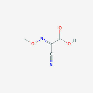 molecular formula C₄H₄N₂O₃ B1145333 Cyano(methoxyimino)acetic acid CAS No. 57336-69-3