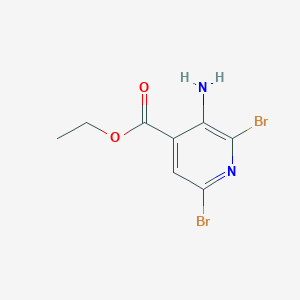 molecular formula C₈H₈Br₂N₂O₂ B1145339 Ethyl 3-amino-2,6-dibromoisonicotinate CAS No. 1823000-08-3