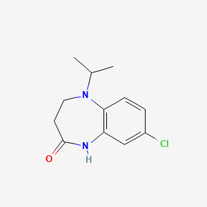 molecular formula C₁₂H₁₅ClN₂O B1145354 8-Chloro-5-isopropyl-1,3,4,5-tetrahydro-2H-benzo[b][1,4]diazepin-2-one CAS No. 1530925-20-2