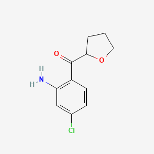 molecular formula C₁₁H₁₂ClNO₂ B1145355 (2-Amino-4-chlorophenyl)(tetrahydrofuran-2-yl)methanone CAS No. 1780541-60-7