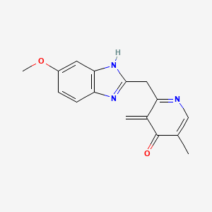 molecular formula C₁₆H₁₇N₃O₂ B1145357 Desulfoxide4-DemethylOmeprazole CAS No. 1384163-92-1