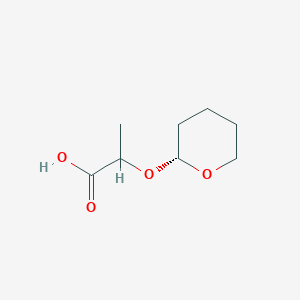 molecular formula C₈H₁₄O₄ B1145359 2-(((R)-Tetrahydro-2H-pyran-2-yl)oxy)propanoic acid CAS No. 95586-53-1