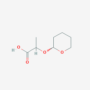molecular formula C₈H₁₄O₄ B1145359 2-[(Tetrahydro-2H-pyran-2alpha-yl)oxy]propanoic acid CAS No. 95586-53-1
