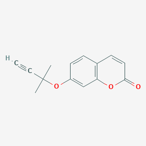 molecular formula C₁₄H₁₂O₃ B1145360 7-(1,1-Dimethylpropargyloxy)coumarin CAS No. 27421-18-7