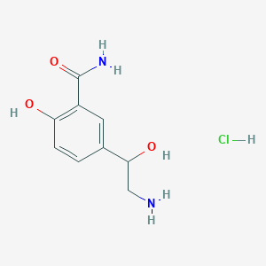 molecular formula C₉H₁₂N₂O₃ B1145365 5-(2-Amino-1-hydroxyethyl)-2-hydroxy-benzamideHydrochloride CAS No. 32780-65-7