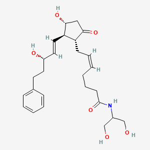 molecular formula C₂₆H₃₇NO₆ B1145366 (Z)-N-(1,3-Dihydroxypropan-2-yl)-7-((1R,2R,3R)-3-hydroxy-2-((S,E)-3-hydroxy-5-phenylpent-1-en-1-yl)-5-oxocyclopentyl)hept-5-enamide CAS No. 1193782-16-9